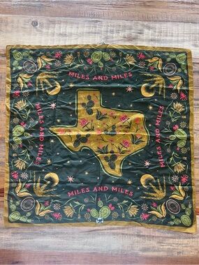 Fringe Studio “Miles and Miles” Texas Scarf | Silk Cotton Blend Western Bandana